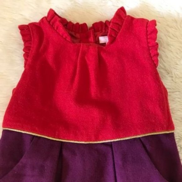 Janie and Jack Woold Blend Holiday Dress Girl 2t - Picture 2 of 8